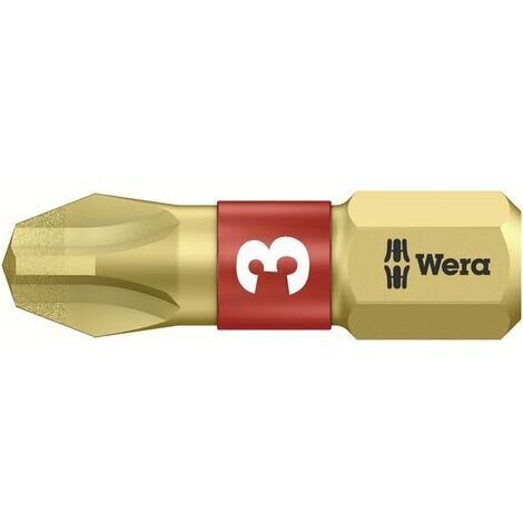 Wera 851/1 BDC embout cruciforme 25 mm acier DLC (1/3)
