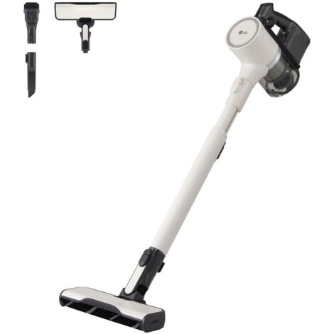 LG – Aspirateur balai sans sac 220W – Technologie HEPA – Autonomie batterie lithium-ion – Capacité 1,05L – Couleur beige, noir