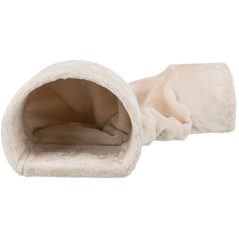 Trixie Tunnel douillet beige pour rongeurs 27x21x80 cm