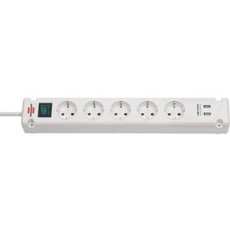 Brennenstuhl Bremounta multiprise noire 5 prises 2 USB 3 m