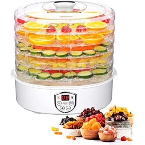 Voedseldehydrator SucceBuy, 10 Roosters Van Roestvrij Staal, 1000 W Voor Het Drogen Van Groenten En Fruit