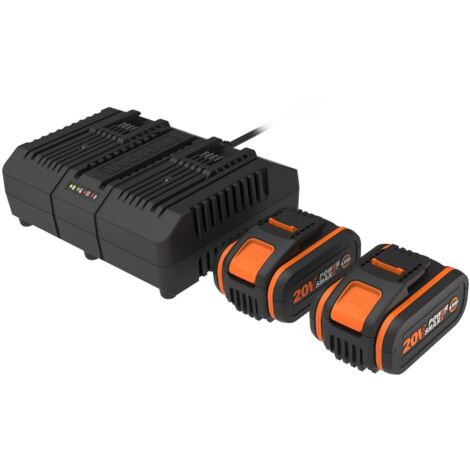 Worx WA3611 Batterie 4,0 Ah Double Chargeur Rapide (1/3)