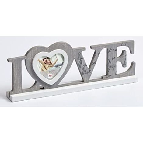 Walther Love Schriftzug cadre photo gris 8x7.7 cm (1/5)