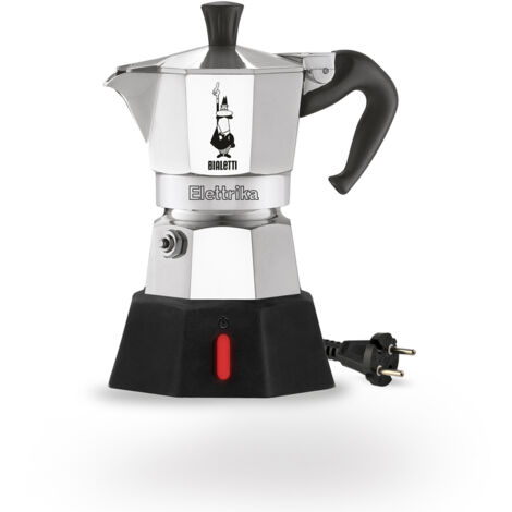 Cafetière italienne électrique Bialetti Moka Elettrika 2 tasses – Aluminium noir – 0,09 L – 170 W avec extinction automatique (1/10)