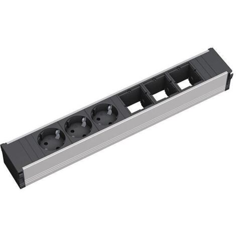 Bachmann CONI multiprise de table noir argent 356 mm (1/2)
