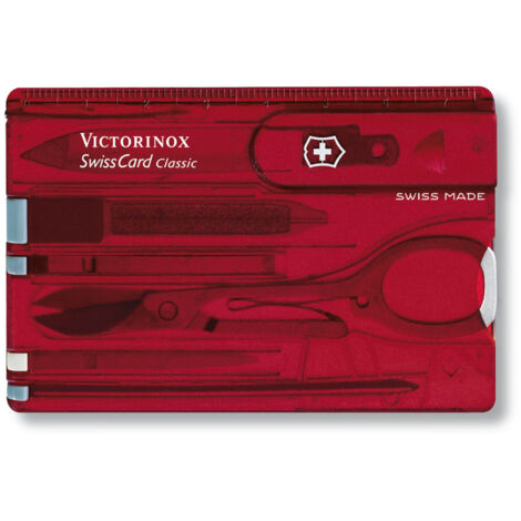 Victorinox SwissCard Classic rouge multifonction compacte (1/3)