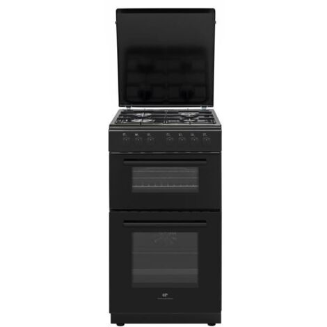 Continental Edison – Cuisinière gaz 4 feux CECDF5060B3 – 2 fours électriques 53L et 32L – Nettoyage catalyse – Classe énergétique A – Allumage automatique (1/3)