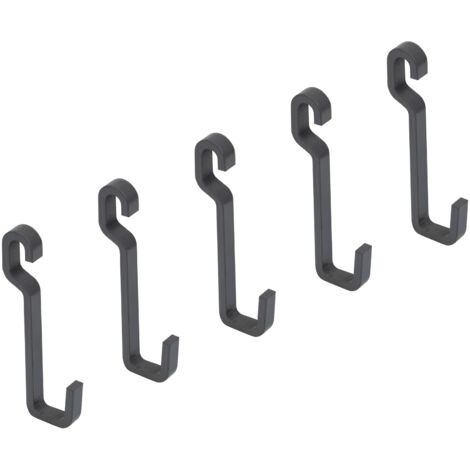 Crochets de suspension cuisine Emuca gris anthracite acier (1/5)