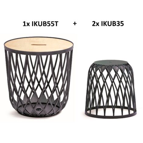 Prosperplast Ensemble contemporain mobilier jardin anthracite (1/5)