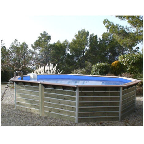 Waterclip LUCON piscine bois octogonale 19 m3 (1/5)