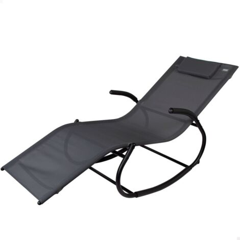 aktive Aktive Chaise Longue Noir 60x172x75 cm (1/4)