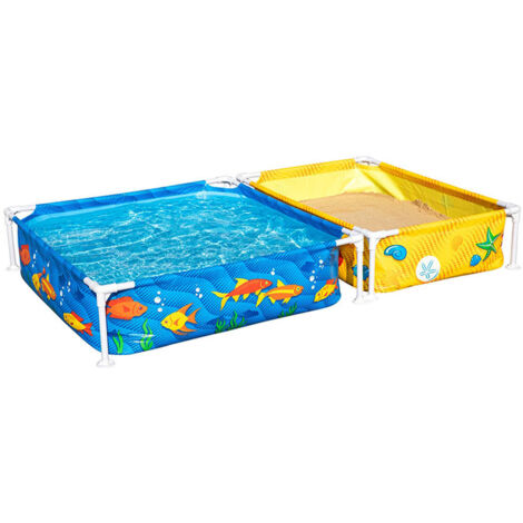 Bestway – Piscine pour enfants multicolore 213x122x30,5 cm – Vinyle durable – Capacité 365L – Facile à monter et à nettoyer
