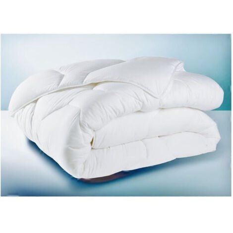 Couette chaude 350g anti-acariens 220x240cm – 100% polyester – Lavable en machine – Confort optimal pour deux personnes