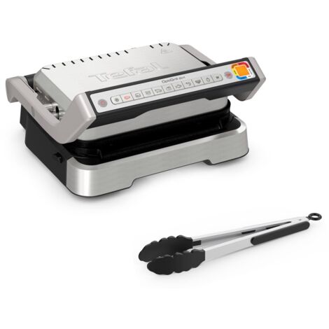 Tefal – Grill électrique 2100W GC773D – Acier inoxydable – Surface de grillage 600 cm² – 9 programmes automatiques – Thermostat ajustable