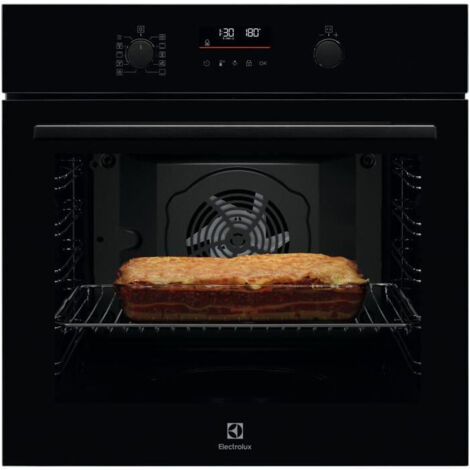 Electrolux – Four encastrable pyrolyse 72L – Chaleur tournante pulsée – Classe A++ – Porte froide – Dimensions 594x596x569 mm – 45 recettes préprogrammées