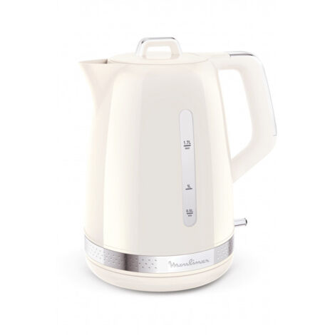 Moulinex – Bouilloire électrique sans fil 1,7L – Puissance 2400W – Couleur ivoire – Indicateur de niveau d'eau – Filtre anti-calcaire