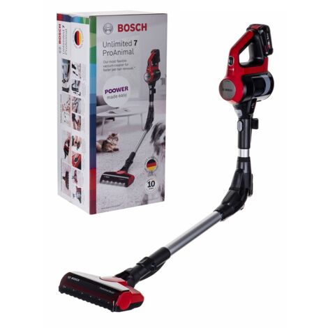 Bosch – Aspirateur à main sans fil 2 en 1 – Brosse ProAnimal pour poils d'animaux – Autonomie 40 min – Moteur TurboSpin – SKU BBS711ANM