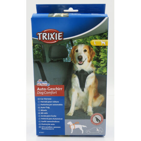 Trixie Dog Confort Harnais Noir Taille L Sécurité Chien