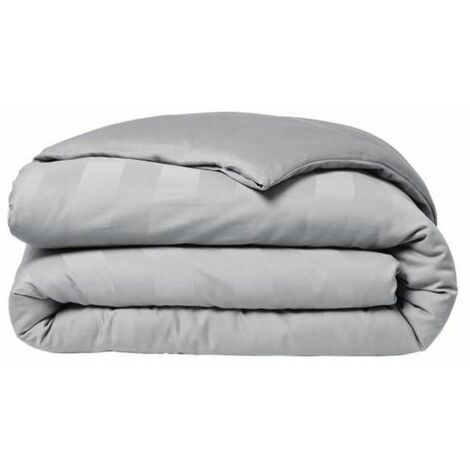 Today TODAY Prestige parure de lit gris satin de coton
