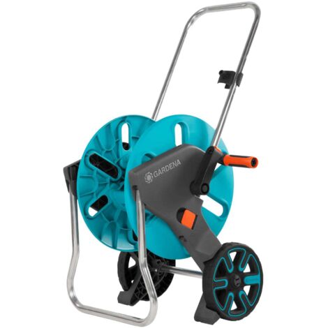 Gardena – Enrouleur tuyau arrosage 60m – Dévidoir sur roues ergonomique – Résistant au gel – Arrêt goutte à goutte – Pour tuyaux 13mm