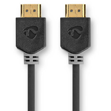 Cable hdmi ultra high speed hdmi contact hdmi contact 8k60hz 48 gbps 200 m rond 65 mm anthracite lada (1/4)