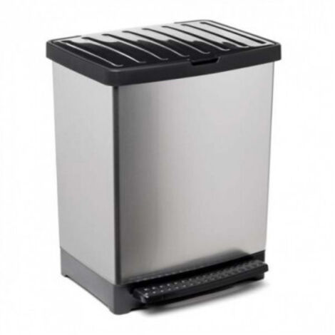 Tatay Trend poubelle recyclage 25L metallic plastique (1/3)
