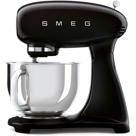 Smeg – Robot pâtissier 800W 4,8 L noir – 10 vitesses – Aluminium coulé vernis – Design vintage années 50 – Accessoires inclus - SMF03BLEU