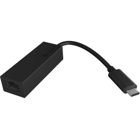 icy-box Adaptateur USB C vers Ethernet Noir 1000 Mbit/s (1/2)