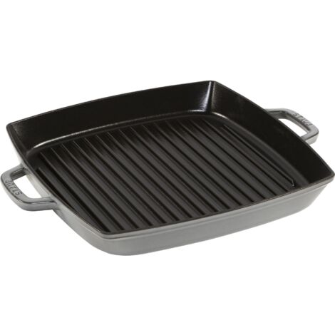 Staub Poêle à griller 33 cm Gris Graphite Fonte (1/3)