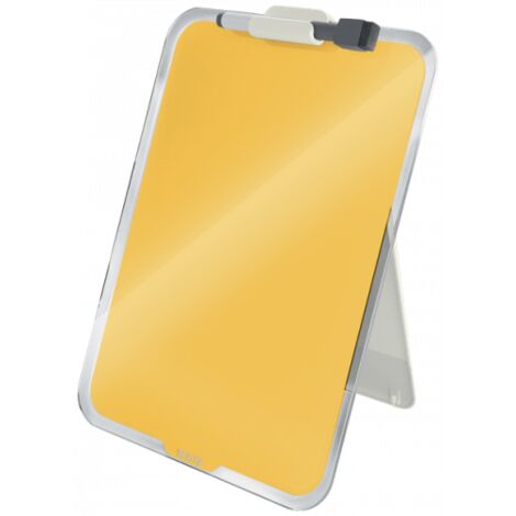 Leitz Cosy pupitre de présentation jaune en verre trempé (1/5)