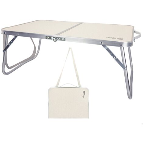 Aktive Folding Table Blanc Table Pliante Aluminium MDF