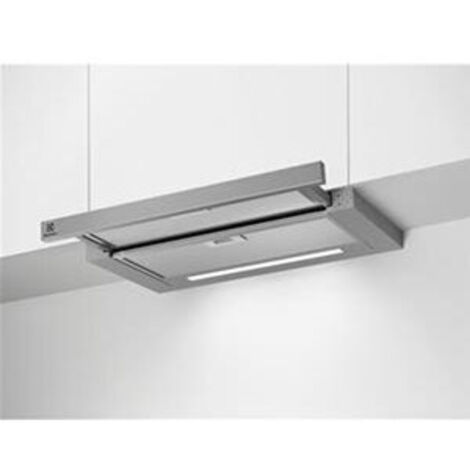 Electrolux – Hotte tiroir escamotable 600 m³/h – 3 vitesses – Classe A – Niveau sonore 68 dB – Largeur 598 mm – Profondeur 300 mm (1/10)