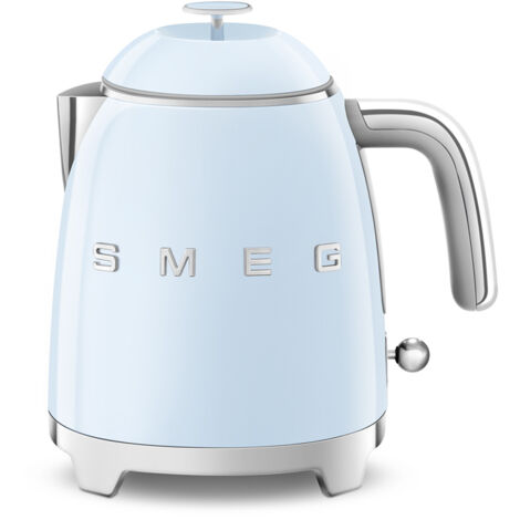 Smeg – Bouilloire électrique 0,8 L bleu azur – Puissance 1400 W – Design rétro années 50 – Base antidérapante – KLF05PBEU