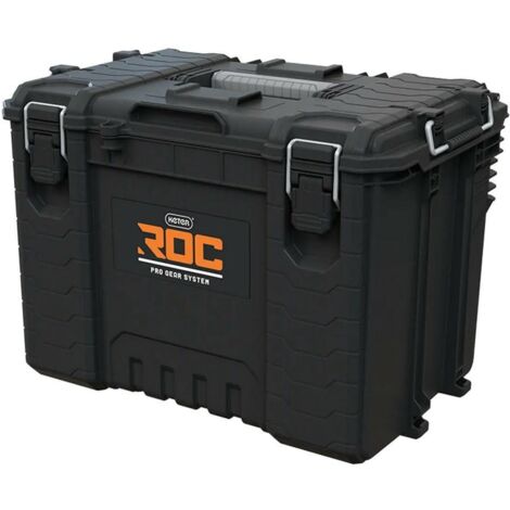 Keter – Boîte à outils XL noire 413mm – Technologie Fix-and-Hold – Compartiments modulaires – Capacité 72kg – Verrouillage sécurisé