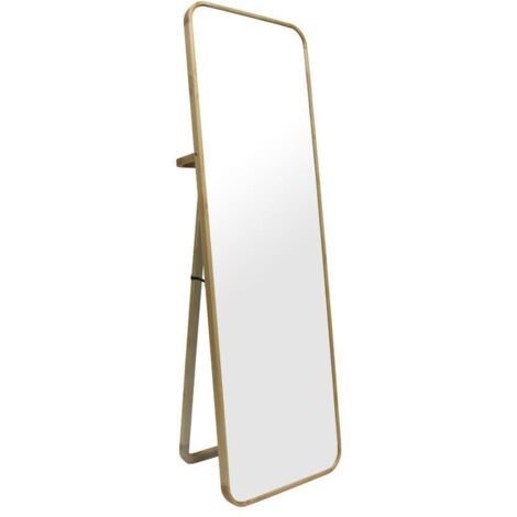 Miroir Sur Pied Home ESPRIT - Naturel - Verre Et Pin - 50 X 10 X 150 Cm
