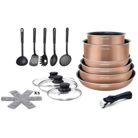 Arthur Martin Batterie de cuisine 20 pièces aluminium