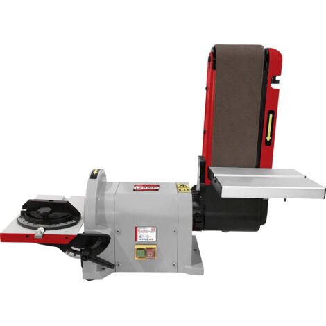 Holzmann – Ponceuse à bande 550 W – Moteur puissant pour ponçage bois dur – Corps en fonte pour réduction des vibrations – Plateaux larges pour efficacité (1/5)