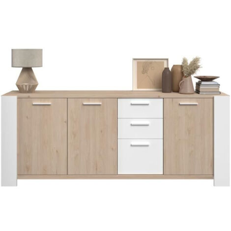 Parisot LOFT buffet blanc chêne 2198 cm large (1/5)