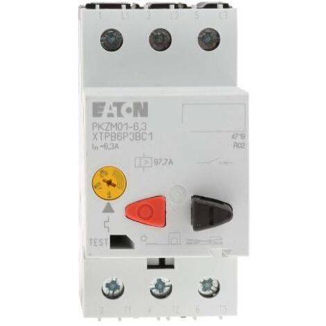 Eaton PKZM01-6,3 Disjoncteur moteur 6,3A noir blanc