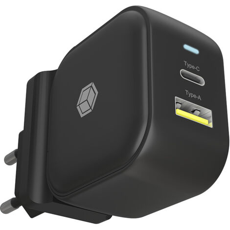 icy-box IB-PS106-PD alimentation noire 38 Watts USB USB-C (1/4)
