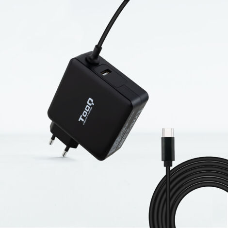Chargeur Usb-c Pd3.0 65w Usb-a 12w Tooq Tqlc-usbc65pd (1/3)