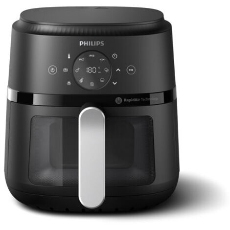 Philips – Friteuse sans huile 4,2 L – Puissance 1500 W – 13 programmes de cuisson – Design noir et argent – Compatible lave-vaisselle - NA221 (1/10)