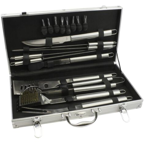 Leopold Vienna LV01070 Set Barbecue 18 pièces Noir Acier (1/2)