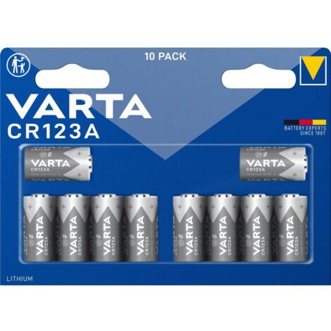 Varta LITHIUM Cylindr. CR123A Bli10 Pile photo CR-123A lithium 1430 mAh 3 V 10 pc(s) Q405692