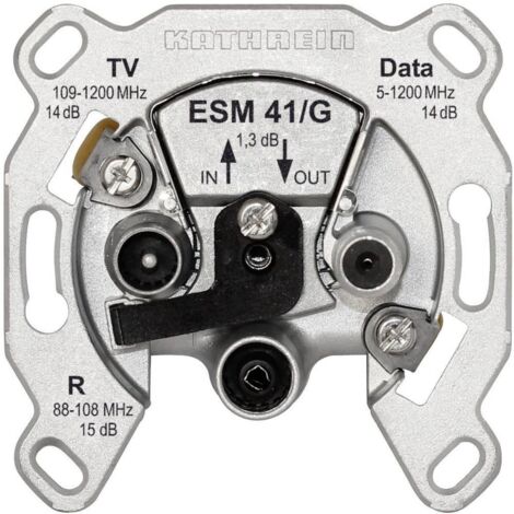 Kathrein ESM 41/G prise antenne argent encastrée (1/2)