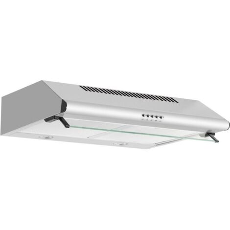 Glemgas – Hotte encastrée GHC640IX – Acier inoxydable – Extraction 345 m³/h – Conduit/Recirculation – 2 filtres métal/carbone (1/7)