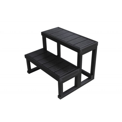 Échelle composite moderne 54 cm – Accès sécurisé piscine – Dimensions compactes 56 cm de large – 2 marches confortables – Water Clip
