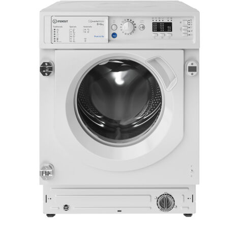 Indesit – Lave-linge séchant intégrable 8kg – Classe D – Vitesse d'essorage 1400 trs/min – Niveau sonore 70 dB – BIWDIL861485EU (1/10)
