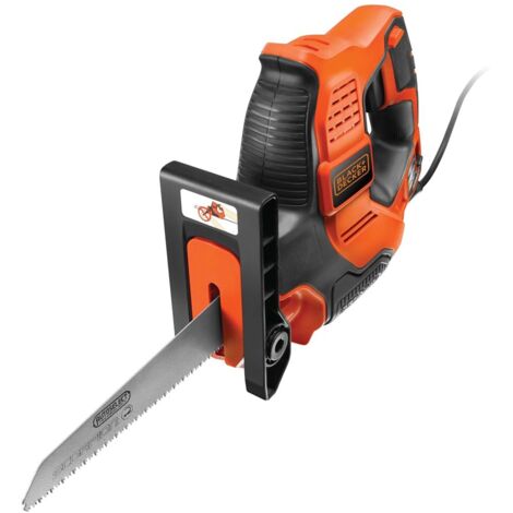 Black&Decker – Scie sauteuse 500W – Vitesse 2700 coups/min – Profondeur de coupe 23mm – Coffret avec 3 lames pour bois, plastique et métal - RS890K