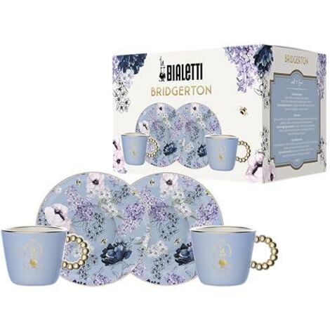 Bialetti Modèle BRID001 Ensemble 2 Tasses Porcelaine (1/3)
